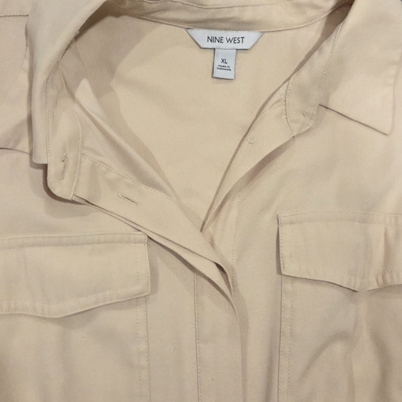 Nine West Beige Jumpsuit with Belt - Picture 3 of 3
